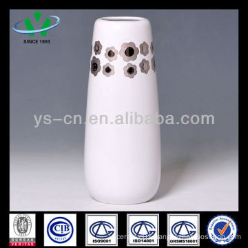 White Vase With Flower Decor,Decorative Ceramic Vases For Wedding